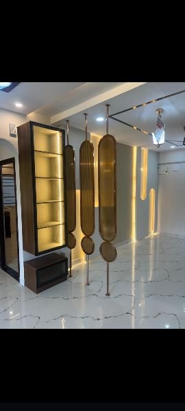 Classic Glass work and aluminium profile door tuffuned partition